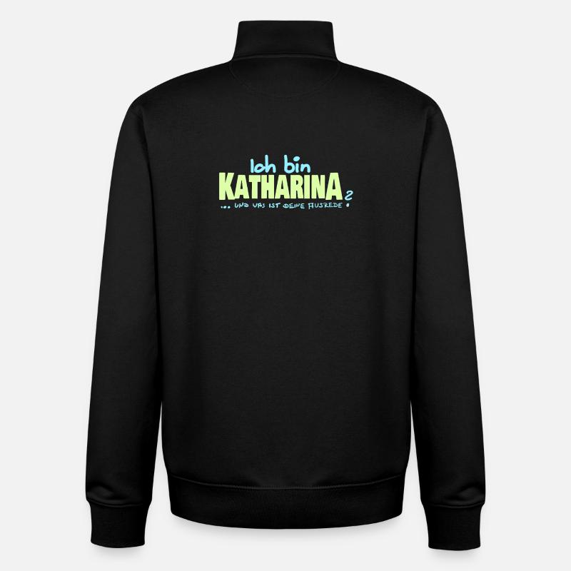 Katharina Katharina - Sweat zippé unisexe en coton bio Stanley/Stella - noir