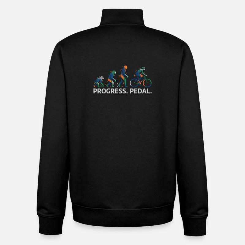Évolution de la pédale Progress - Sweat zippé unisexe en coton bio Stanley/Stella - noir