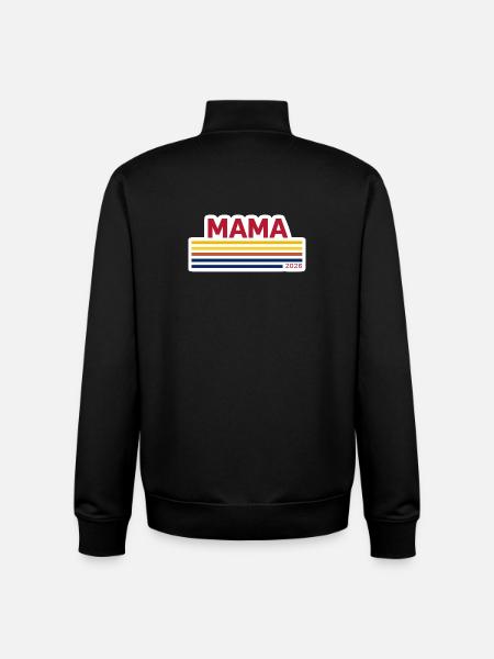 Mama 2026 Retro - Unisex Organic Zip Sweatshirt von Stanley/Stella - Schwarz
