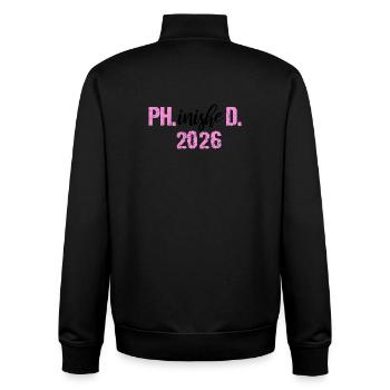 Doktor 2026 Abschluss Philister Dissertation Phd - Unisex Organic Zip Sweatshirt von Stanley/Stella - Schwarz - Hinten - AI Model Male 185 light (185cm)