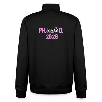 Doktor 2026 Abschluss Philister Dissertation Phd - Unisex Organic Zip Sweatshirt von Stanley/Stella - Schwarz - Hinten - AI Model Male 185 light (185cm)