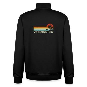 Während der Kreuzfahrtzeit tropische Sommerurlaubsfahrten - Unisex Organic Zip Sweatshirt von Stanley/Stella - Schwarz - Hinten - AI Model Male 185 light (185cm)