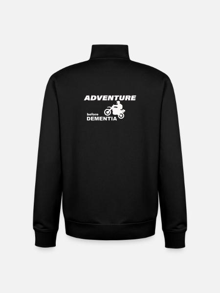 MOTORCYCLE ADVENTURE - Unisex Organic Zip Sweatshirt by Stanley/Stella - black