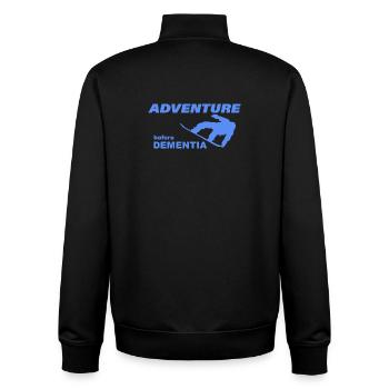 SNOWBOARD ADVENTURE - Unisex Organic Zip Sweatshirt by Stanley/Stella - black - Back - AI Model Male 185 light (185cm)