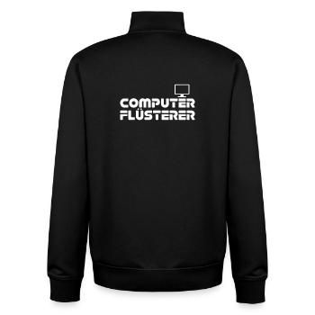 Computer Flüsterer Retro-Print - Unisex Organic Zip Sweatshirt von Stanley/Stella - Schwarz - Hinten - AI Model Male 185 light (185cm)