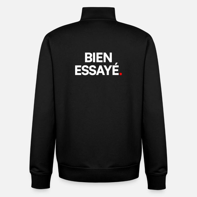 Bien essayé - Sweat zippé unisexe en coton bio Stanley/Stella - noir