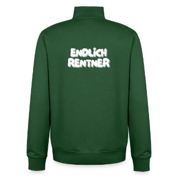 Endlich Rentner - Unisex Organic Zip Sweatshirt von Stanley/Stella - Flaschengrün - Hinten - AI Model Male 185 dark (185cm)