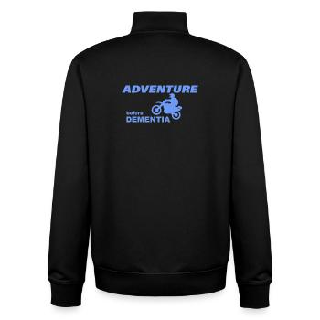 MOTORBIKE ADVENTURE - Unisex Organic Zip Sweatshirt by Stanley/Stella - black - Back - AI Model Male 185 light (185cm)