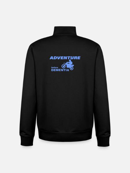 AVENTURE À MOTO - Sweat zippé unisexe en coton bio Stanley/Stella - noir