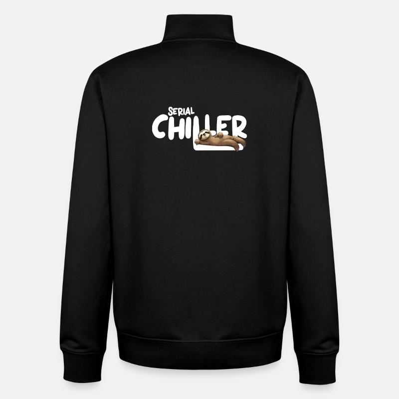 Faultier Serial Chiller – Lustiges Sloth Tee - Unisex Organic Zip Sweatshirt von Stanley/Stella - Schwarz
