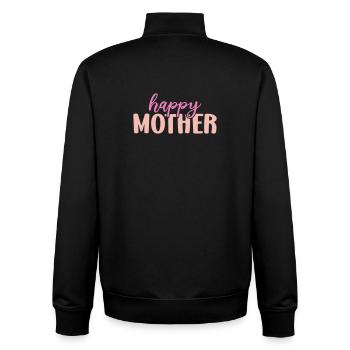 Glückliche Mutter - Unisex Organic Zip Sweatshirt von Stanley/Stella - Schwarz - Hinten - AI Model Male 185 light (185cm)