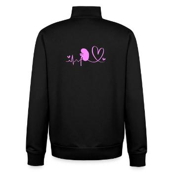 Kidney Donor Donor Kidney - Unisex Organic Zip Sweatshirt by Stanley/Stella - black - Back - AI Model Male 185 light (185cm)