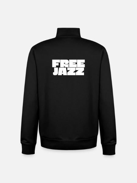 Free Jazz bold logo - Unisex Organic Zip Sweatshirt by Stanley/Stella - black