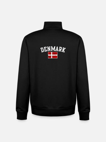 Denmark Arch Flag Typography - Unisex Organic Zip Sweatshirt by Stanley/Stella - black