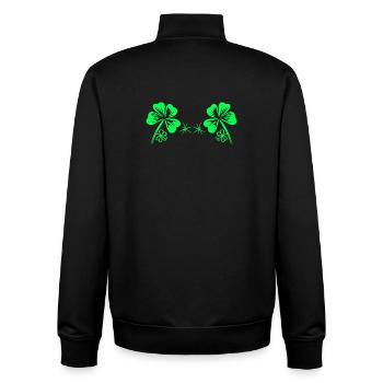 BH St Patricks Day Kleeblatt Bra Bikini - Unisex Organic Zip Sweatshirt von Stanley/Stella - Schwarz - Hinten - AI Model Male 185 light (185cm)