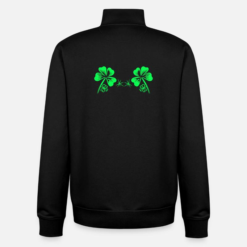 BH St Patricks Day Kleeblatt Bra Bikini - Unisex Organic Zip Sweatshirt von Stanley/Stella - Schwarz