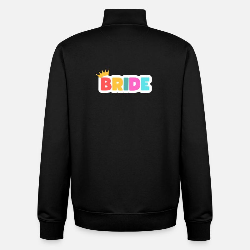 Team Bride! Customizable - Unisex Organic Zip Sweatshirt by Stanley/Stella - black