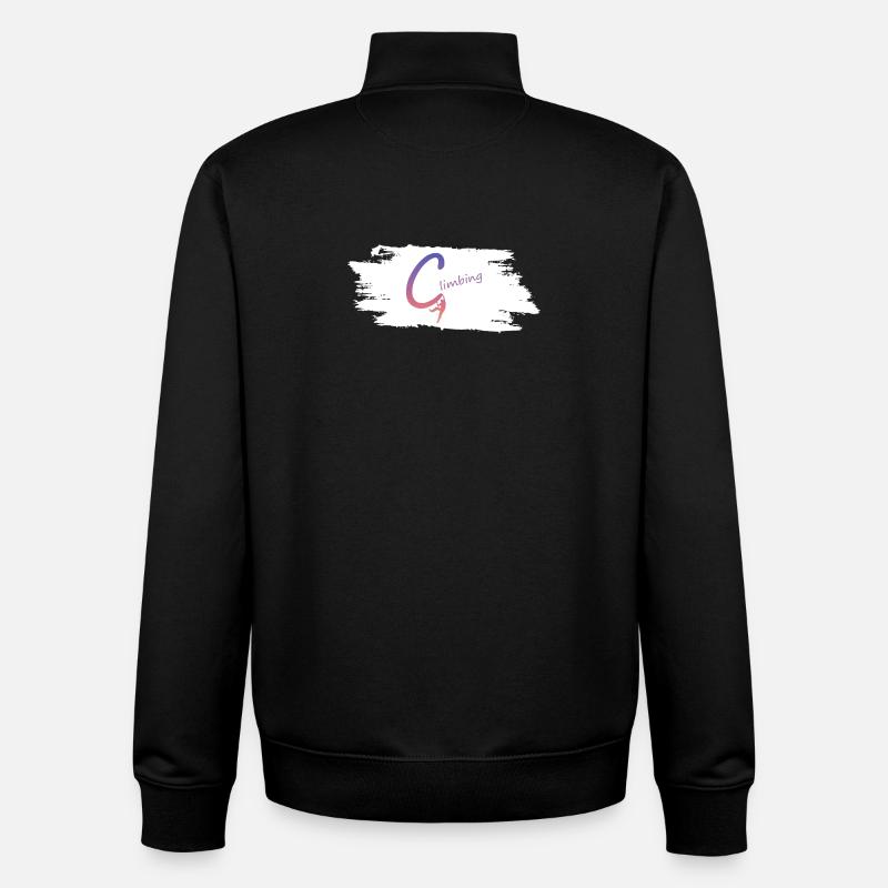 Climbing Logo Gradient - Unisex Organic Zip Sweatshirt by Stanley/Stella - black