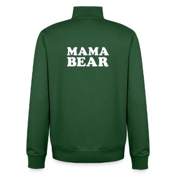 MAMA BEAR – Retro Statement - Unisex Organic Zip Sweatshirt von Stanley/Stella - Flaschengrün - Hinten - AI Model Male 185 dark (185cm)