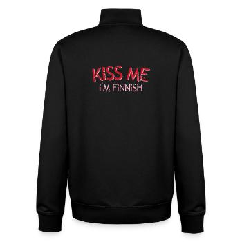 Küss mich, ich bin Finne - Unisex Organic Zip Sweatshirt von Stanley/Stella - Schwarz - Hinten - AI Model Male 185 light (185cm)