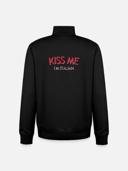 Kiss Me I'm Italian - Unisex Organic Zip Sweatshirt by Stanley/Stella - black