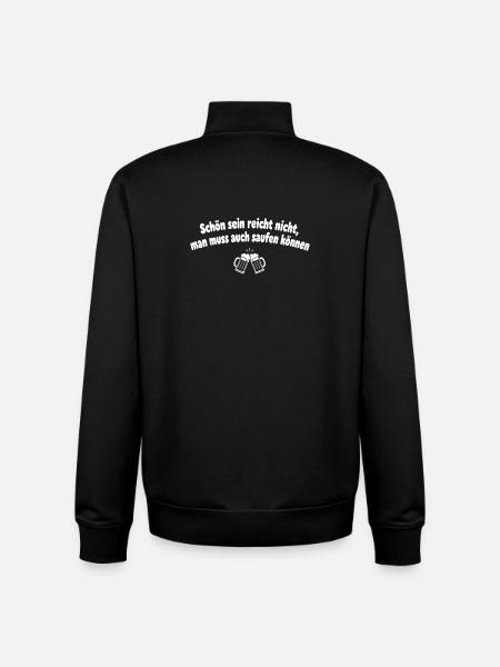 Cheers Skill instead of appearance - Unisex Organic Zip Sweatshirt by Stanley/Stella - black