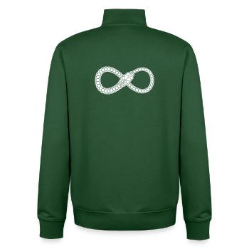 Infinite Serpent Loop - Unisex Organic Zip Sweatshirt by Stanley/Stella - bottle green - Back - AI Model Male 185 dark (185cm)