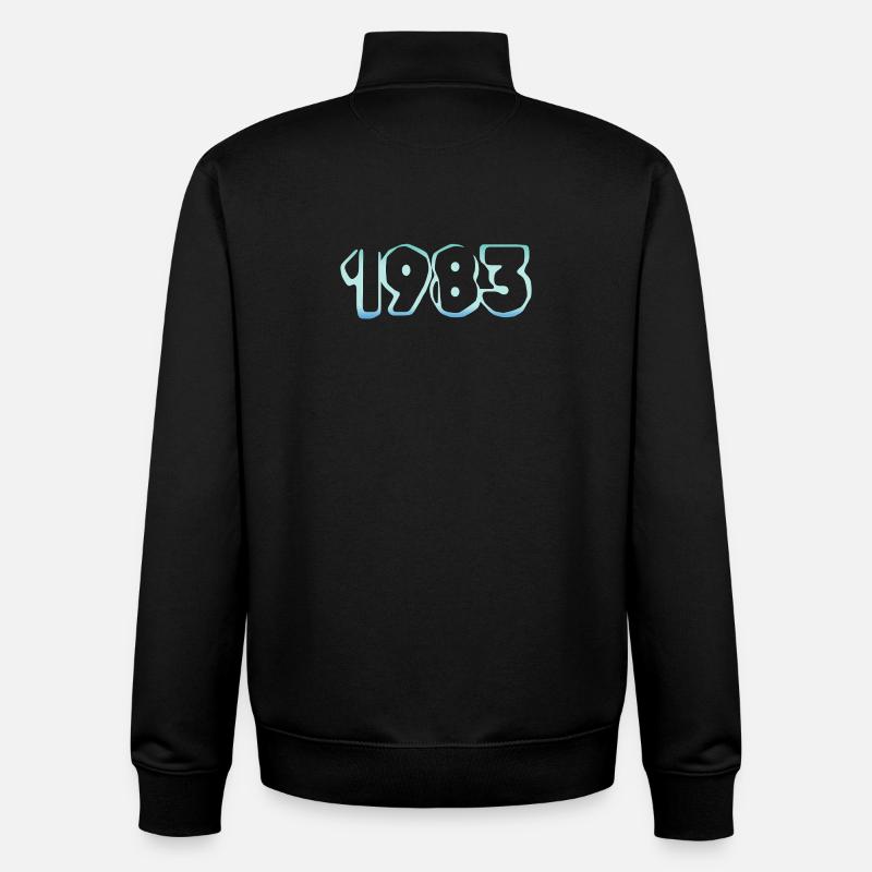 1983 1983 - Unisex Organic Zip Sweatshirt von Stanley/Stella - Schwarz