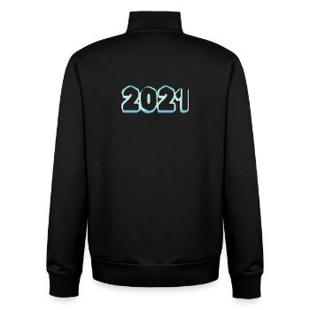 Eisblock 2021 - Unisex Organic Zip Sweatshirt von Stanley/Stella - Schwarz - Hinten - AI Model Male 185 light (185cm)