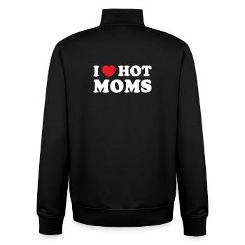 T-shirt slogan rétro rétro de maman - Sweat zippé unisexe en coton bio Stanley/Stella - noir - Dos - AI Model Male 185 light (185cm)