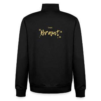 Team Brant Gold Script Stars - Unisex Organic Zip Sweatshirt von Stanley/Stella - Schwarz - Hinten - AI Model Male 185 light (185cm)