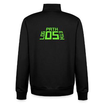 Logos Ethos Pathos Rhetorik Philosophie Student - Unisex Organic Zip Sweatshirt von Stanley/Stella - Schwarz - Hinten - AI Model Male 185 light (185cm)