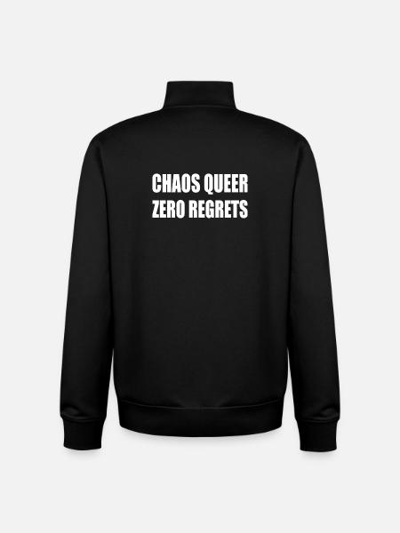 Chaos Queer Zero Regrets - Unisex Organic Zip Sweatshirt by Stanley/Stella - black