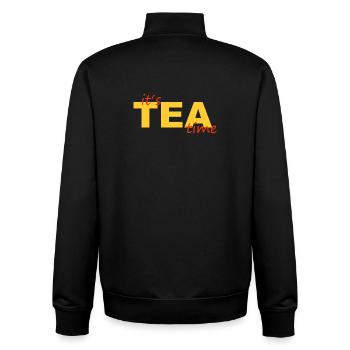 TEA TIME - Unisex Organic Zip Sweatshirt von Stanley/Stella - Schwarz - Hinten - AI Model Male 185 light (185cm)