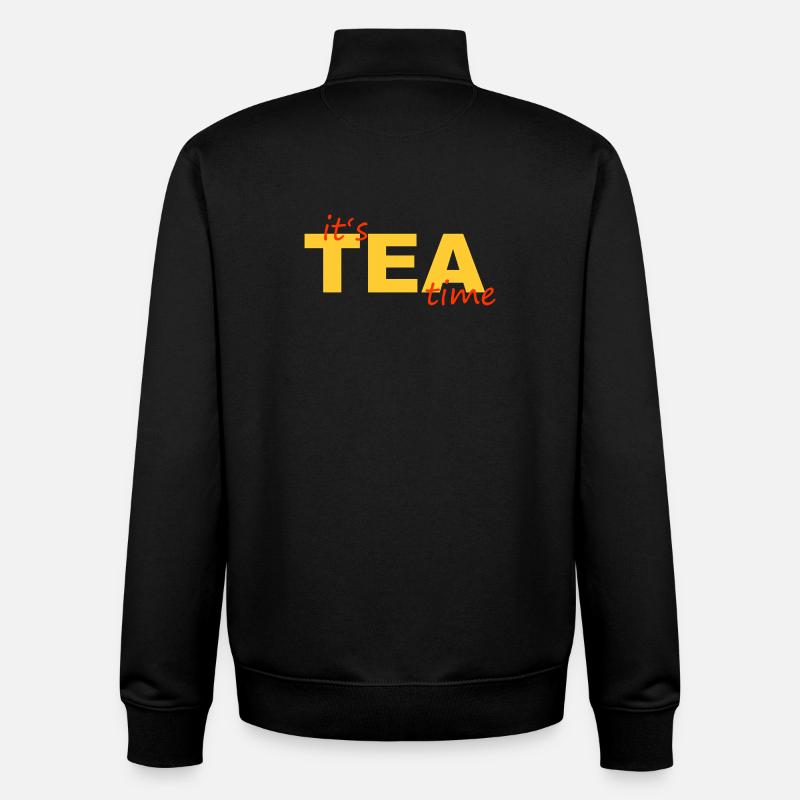L’heure du thé - Sweat zippé unisexe en coton bio Stanley/Stella - noir