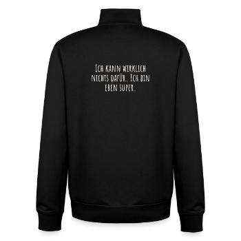 Ich kann wirklich nichts dafür. Ich bin eben super - Unisex Organic Zip Sweatshirt von Stanley/Stella - Schwarz - Hinten - AI Model Male 185 light (185cm)