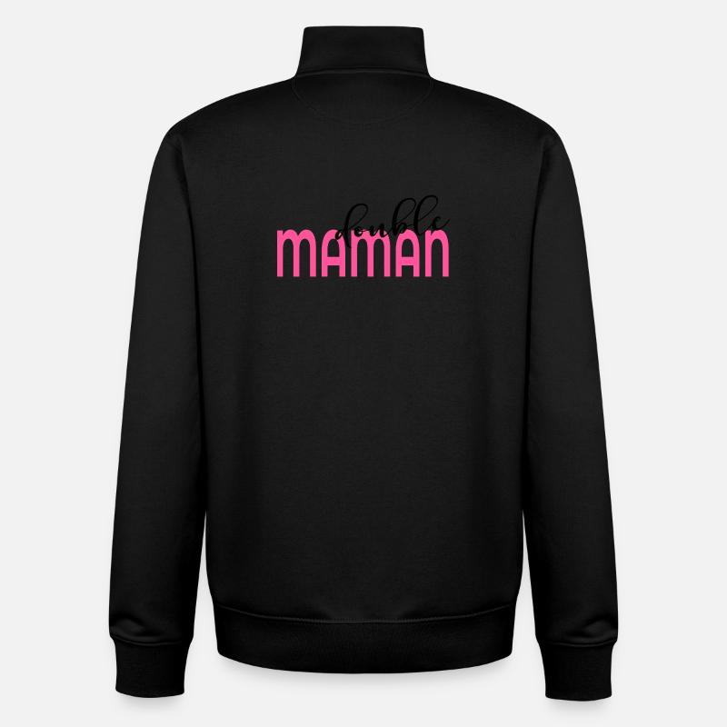 Mutter von zwei Kindern - Unisex Organic Zip Sweatshirt von Stanley/Stella - Schwarz