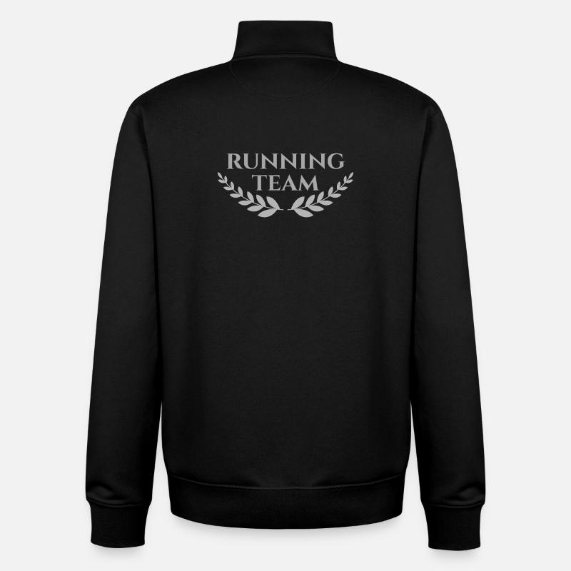 Running Team - Unisex Organic Zip Sweatshirt von Stanley/Stella - Schwarz