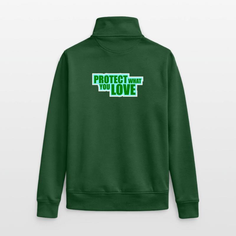 Déclaration de protection de la nature Protéger ce que vous aimez Logo de la Déclaration de Protection de la Nature Sweat zippé unisexe en coton bio Stanley/Stella