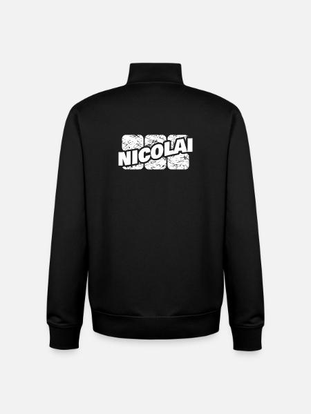 Gift for Nicolai - Unisex Organic Zip Sweatshirt by Stanley/Stella - black