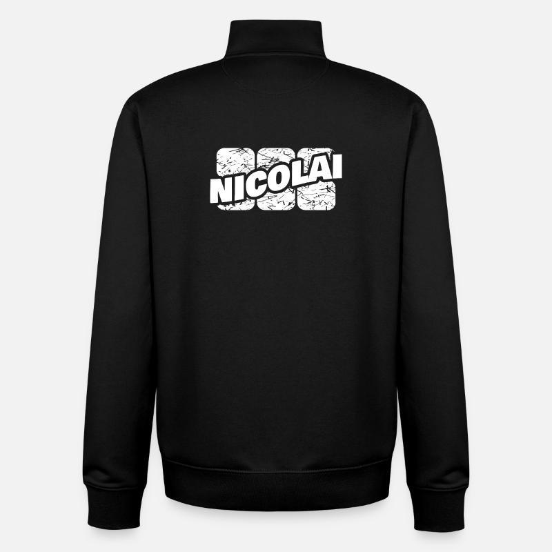 Cadeau pour Nicolaï - Sweat zippé unisexe en coton bio Stanley/Stella - noir