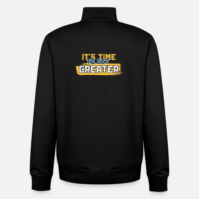 Es ist Zeit, größer zu werden - Unisex Organic Zip Sweatshirt von Stanley/Stella - Schwarz