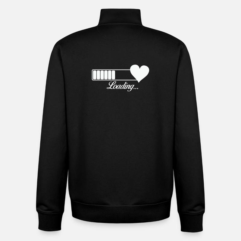 Herz-Loading Fortschritt - Unisex Organic Zip Sweatshirt von Stanley/Stella - Schwarz