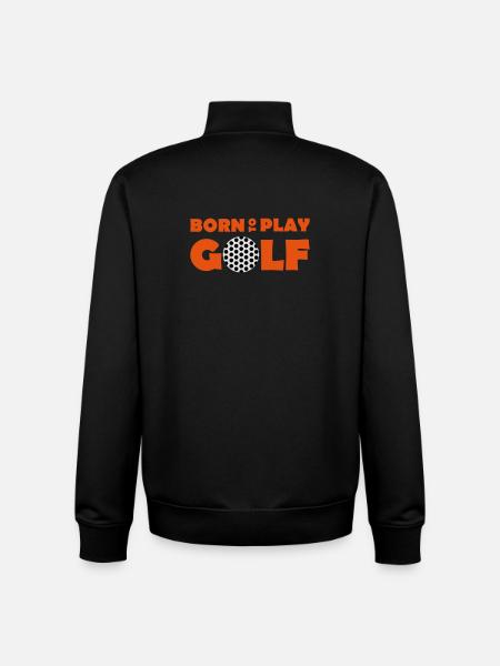 Born to play Golf - Unisex Organic Zip Sweatshirt by Stanley/Stella - black