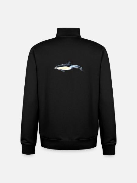 Common dolphin - Common dolphin - Common dolphin - Unisex Organic Zip Sweatshirt by Stanley/Stella - black