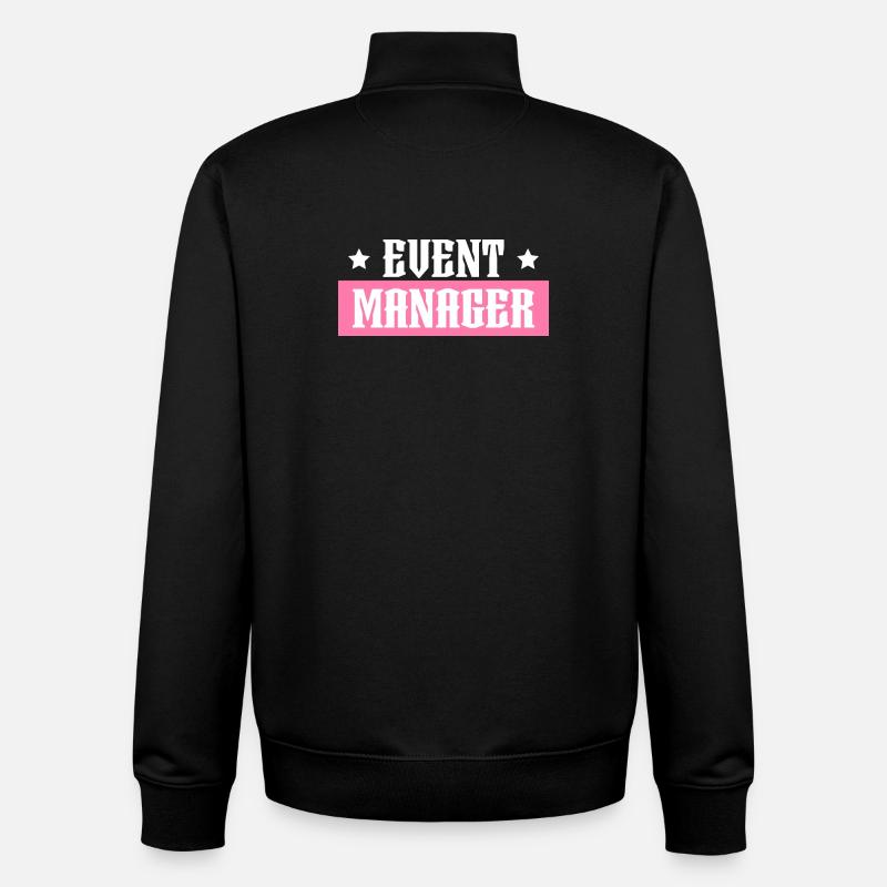 Event Manager tshirt rose noir - Sweat zippé unisexe en coton bio Stanley/Stella - noir