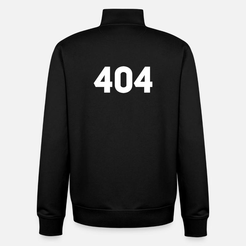 404 not found - Unisex Organic Zip Sweatshirt by Stanley/Stella - black