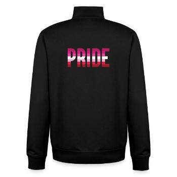 Pride Month LGBT - Lesbian Pride - Unisex Organic Zip Sweatshirt by Stanley/Stella - black - Back - AI Model Male 185 light (185cm)