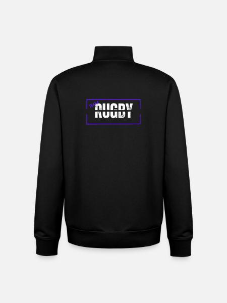 Team rugby blue - Unisex Organic Zip Sweatshirt by Stanley/Stella - black