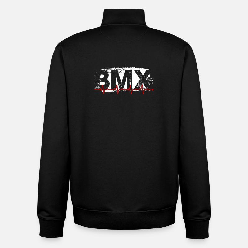 BMX Pulse Graffiti - Unisex Organic Zip Sweatshirt von Stanley/Stella - Schwarz